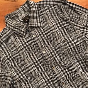 Armani Exchange Plaid Button Down Shirt